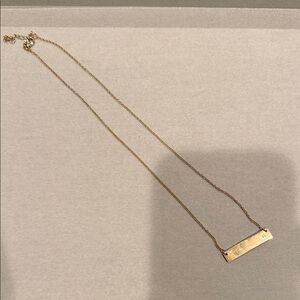 Gold Bar Pendant Necklace